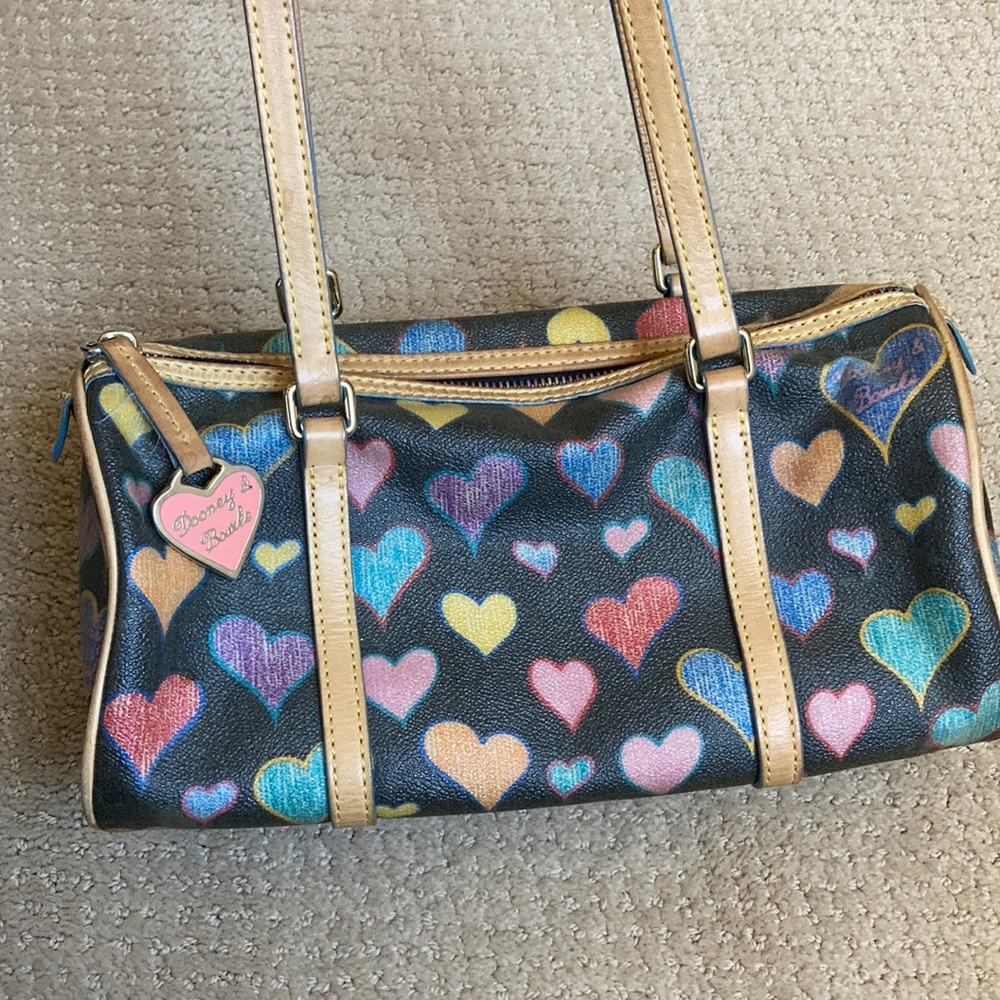 Vintage Y2K Dooney & Bourke Barrel Bag Hearts